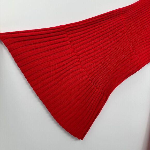 Lane Bryant Sweater Pullover Size‎ 18 20 Stretch Knit Long Bell Sleeves New Red - Picture 8 of 13